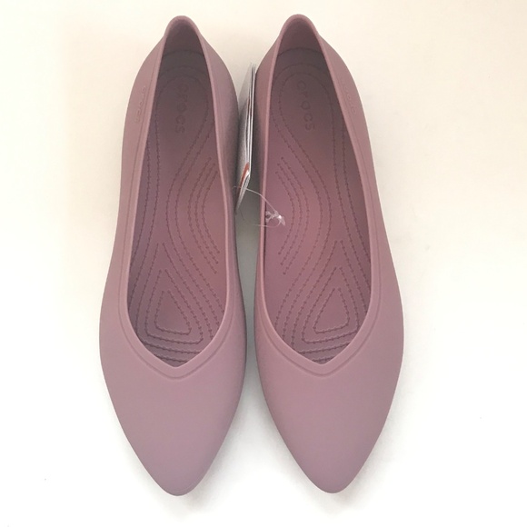 CROCS Brooklyn Pointed Toe Flat Cassis Slip On Ballet Flat Women’s Size 11 - Picture 6 of 16